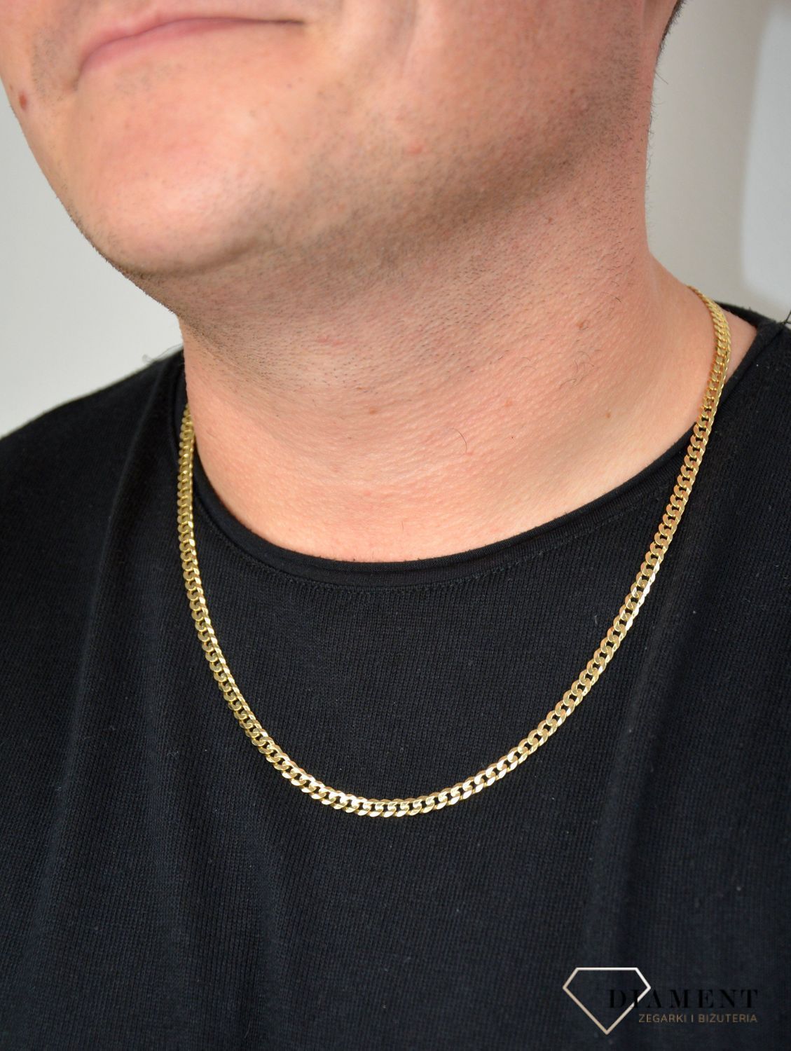 Złoty łańcuszek 585 pancerka 4,5 mm LA 532B 585 4,5mm ✅ Złoty łańcuszek o klasycznym splocie pancerki wykonany z najwyższej jakości złota próby 585.jpg